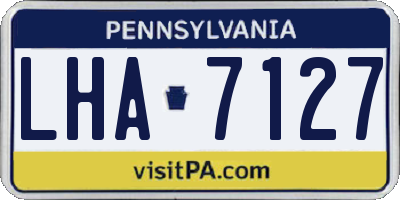 PA license plate LHA7127