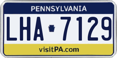 PA license plate LHA7129