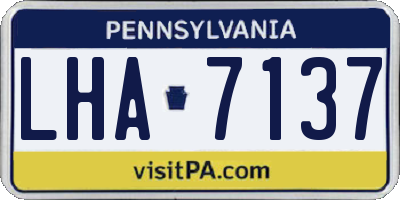 PA license plate LHA7137