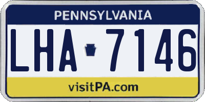 PA license plate LHA7146
