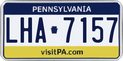 PA license plate LHA7157