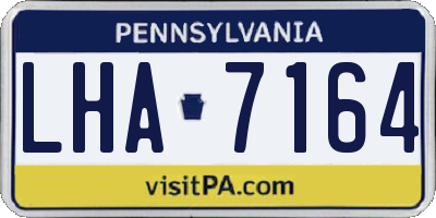 PA license plate LHA7164