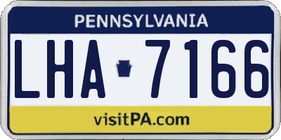 PA license plate LHA7166
