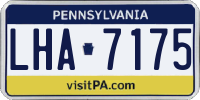 PA license plate LHA7175