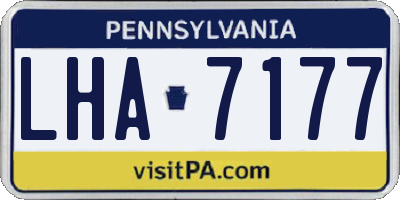 PA license plate LHA7177