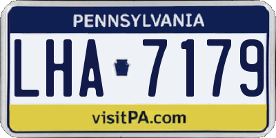 PA license plate LHA7179