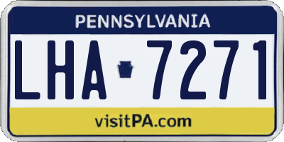 PA license plate LHA7271