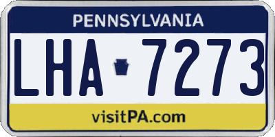 PA license plate LHA7273