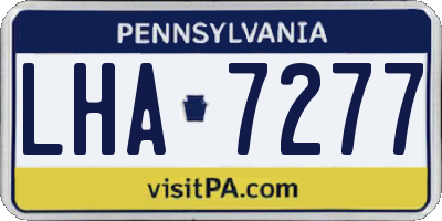 PA license plate LHA7277
