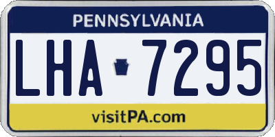 PA license plate LHA7295