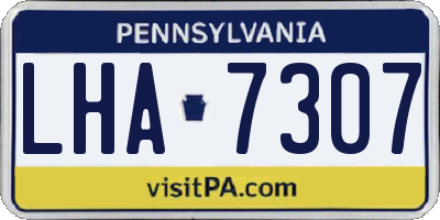 PA license plate LHA7307
