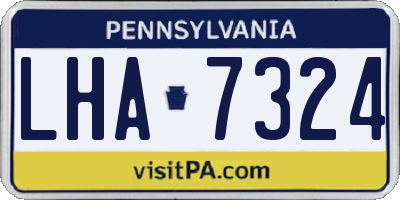 PA license plate LHA7324