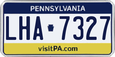 PA license plate LHA7327