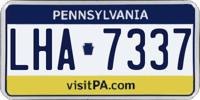 PA license plate LHA7337
