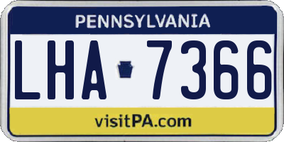 PA license plate LHA7366