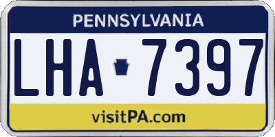 PA license plate LHA7397