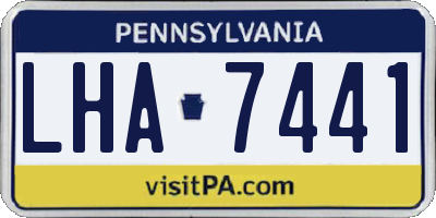 PA license plate LHA7441