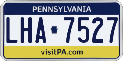 PA license plate LHA7527