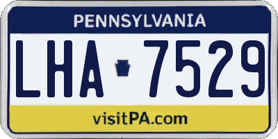 PA license plate LHA7529