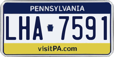 PA license plate LHA7591