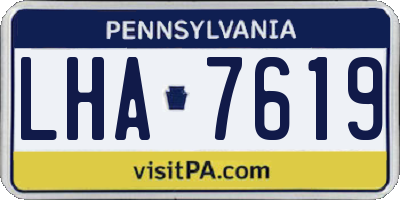 PA license plate LHA7619