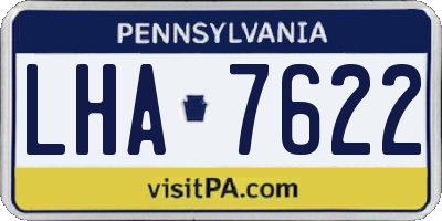 PA license plate LHA7622