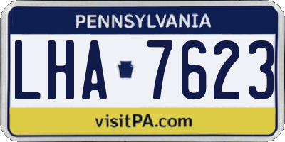 PA license plate LHA7623