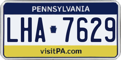 PA license plate LHA7629