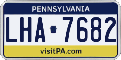 PA license plate LHA7682