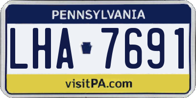 PA license plate LHA7691