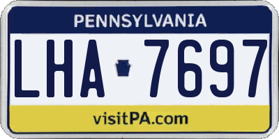 PA license plate LHA7697