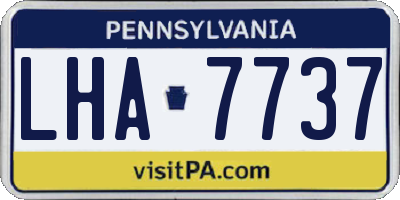 PA license plate LHA7737