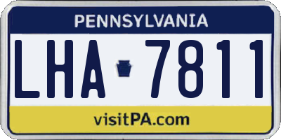 PA license plate LHA7811