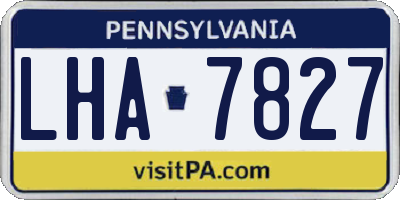 PA license plate LHA7827