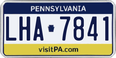 PA license plate LHA7841