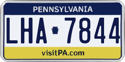 PA license plate LHA7844