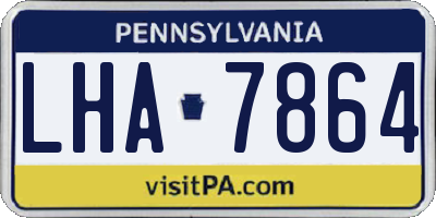 PA license plate LHA7864