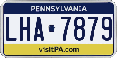 PA license plate LHA7879