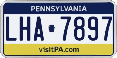 PA license plate LHA7897