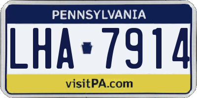 PA license plate LHA7914