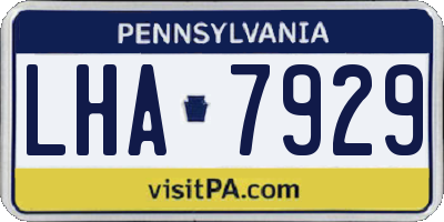 PA license plate LHA7929