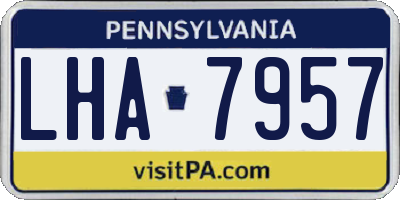 PA license plate LHA7957