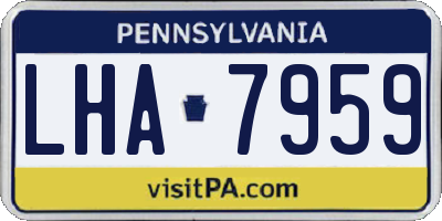 PA license plate LHA7959