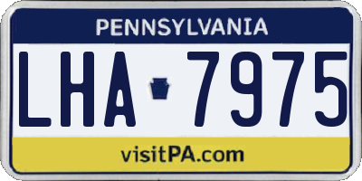 PA license plate LHA7975