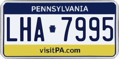 PA license plate LHA7995