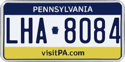 PA license plate LHA8084