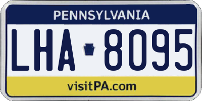 PA license plate LHA8095