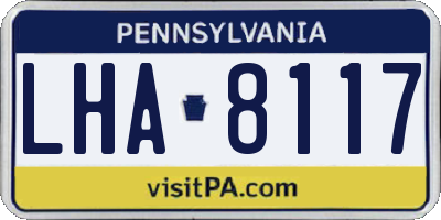 PA license plate LHA8117