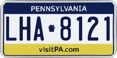 PA license plate LHA8121
