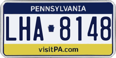 PA license plate LHA8148